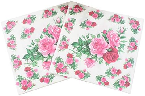 Bestoyard ljetni party salvetinski cvjetni tiskani salvetni tkivni papir za havajske rođendana za nošenje za djecu 20pcs 33x33cm