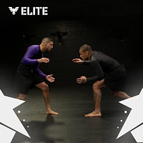 Elite Sports Jiu Jitsu Bjj Rash Guard Muški BJJ NO GI MMA rangirao je pune rukavice za kompresiju punog rukava