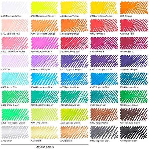 Arteza akrilni markeri boja, set od 40 boja CADDY, paket od 2, umjetnina zaliha za slikanje na metalu, platnu, stijenu, keramičkim