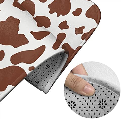 ZLDXDP prostirka za kupanje dairy Cow 3 komada Antiklizna stopala za kupatilo Set poliesterskih prostirki za kupatilo