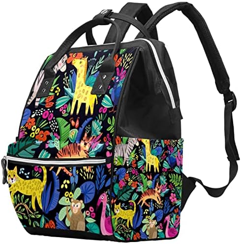Životinje cvjetne tropske torbe ruksak ruksak na koledžu u ruksaku casual pantalona za laptop