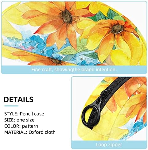 Tbouobt kozmetička torba za žene, torbe za šminke Sobidna toaletna torbica Putni poklon, žuti suncokret akvarel