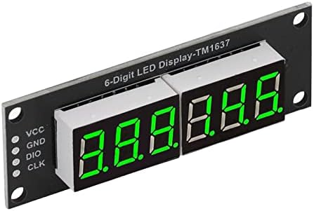 Ftvogue LED digitalni displej cijev TM1637 5V 0.36 u 6 Bit 7 Segment LED modul za prikaz sata LED displej cijev sa zelenim svjetlom,