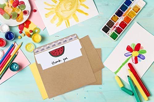 Valbox A1 pozivnice koverte 100 količina - 3.5 x 5 smeđe koverte samo pečat za pozivnice, vjenčanje, Baby Shower, male poklon kartice, zahvalnice, RSVP-5.125 x 3.625 inča