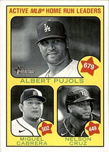 2022 Heritage 1 Nelson Cruz / Miguel Cabrera / Albert Pujols Tampa Bay Rays / Detroit Tigrovi / Los Angeles Dodgers NM-MT MLB bejzbol