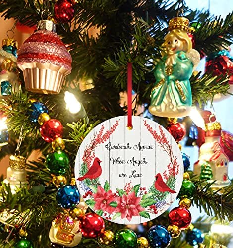 godblessign Kardinal Božić ukrasi se pojavljuju kada anđeli su u blizini Ornament 3inch spomen poklone za gubitak Loved One Tree dekoracije