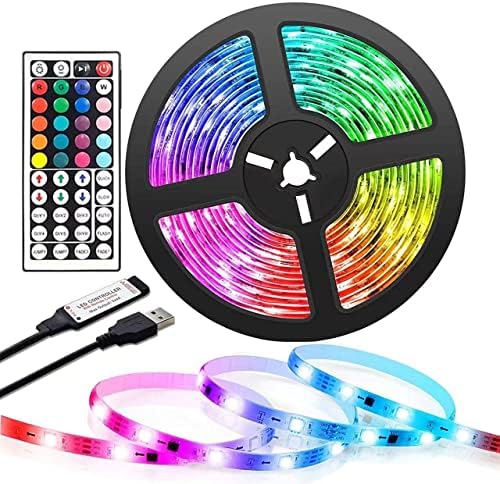 LED traka svjetla, 16.4 ft RGB LED svjetlosna traka 5050 LED traka svjetla, LED traka za promjenu boje s daljinskim upravljačem za