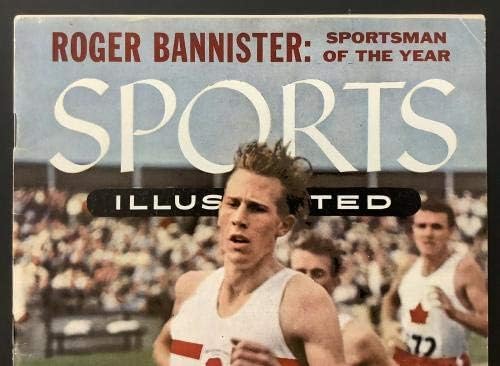 Roger Bannister potpisao Sports Illustrated Mag 1 / 3 / 55 sportista SOY Inscr PSA / DNA-Autographed sportski časopisi