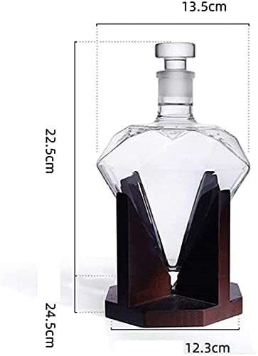 Glass decanter Personality dekanter za vino i Set za naočare dekanter za viski, 850ml stakleni proizvodi dijamantski dekanter za viski