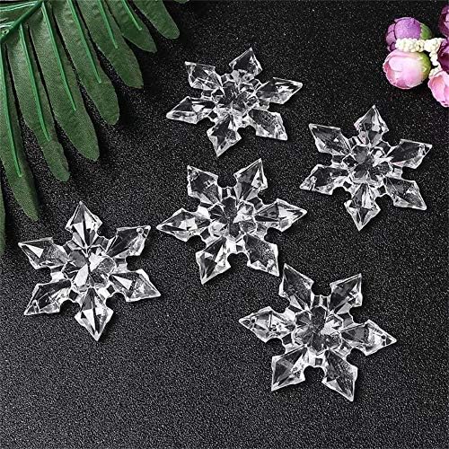 Clips za božićni poklopac snježne zanat Xmas Tree Shinestone Clear Božićni kristalni ukrasni za privjesak DIY akril dekor 12pcs Scrapbooking