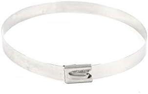 X-dree 10pcs od nehrđajućeg čelika Zip kabel 150x8mm za cijev za cijev (10 piezas de Acero Inoksidable Revestido Zip kablovska kravata