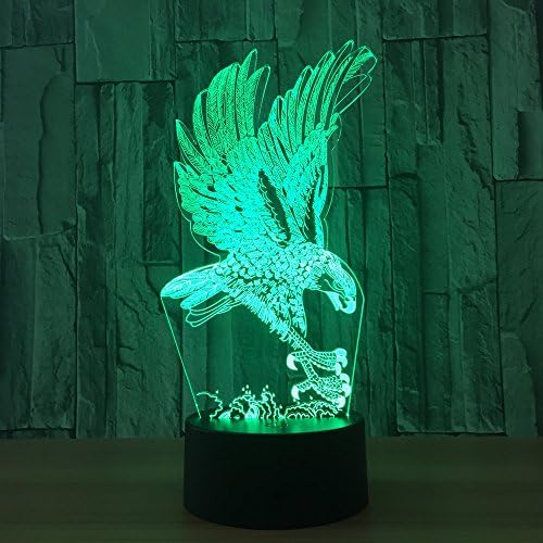 Eagle 7 lampa u boji 3D vizuelna Led noćna svjetla za djecu dodirni USB stol Lampara Lampe Baby Sleeping Nightlight