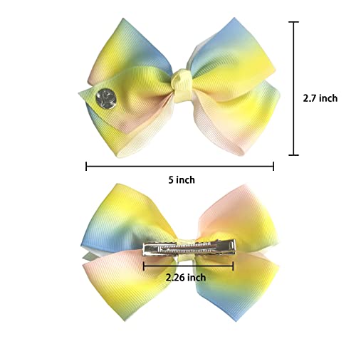 Mašne za kosu za djevojčice, 12kom 5 inča jednorozi djevojke mašne za kosu , Fairy Style Grosgrain traka za kosu dodatna oprema za