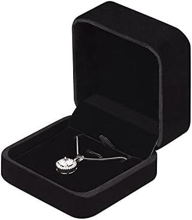 LETURE 3 komada klasična baršunasta Privjesak Ogrlica kutija, nakit poklon kutije za lanac, mala kutija za izlaganje nakita za prijedlog