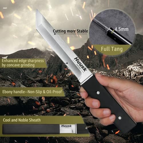 Huusk Japan nož, ručni kovani mesarski nož paket sa ručno kovanim mesnim Sushi nožem