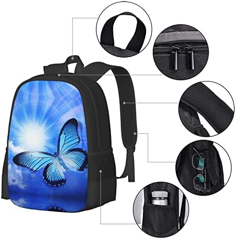 Aseelo personalizirani Beauty Butterfly školski ruksak veliki koledž ruksak Ležerna torba za knjige putni ruksak za djevojčice dječake tinejdžere