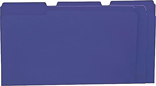 Univerzalni Folderi Datoteka 10525, 1/3 Izrezani Jednoslojni Gornji Jezičak, Legal, Violet/Light Violet, 100 / Box