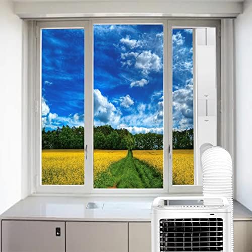 Nihoney prijenosni komplet prozorskih otvora klima uređaja sa ispušnim crijevom prečnika 5,1 inča, podesivo Izduvno crijevo dužine