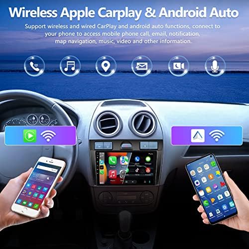 [2+32GB] Android 11 Auto Radio Stereo za Ford Fiesta 2005-2008 sa bežičnim Apple Carplay Android Auto 9 inčni dodirni ekran auto Stereo