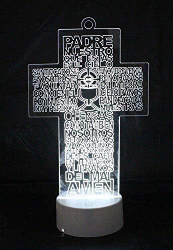 6 LED višebojni Guardian Jesus Guadalupe JHS Cup Cross stalak Laserski krštenje Center FrishPrient Communion Quinceañera Dječji dječji