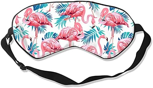 Flamingo maska ​​za spavanje i povezivanje, mekana zatamnjena maska ​​za spavanje s podesivim remenom, pogodna za putovanja, NAP,
