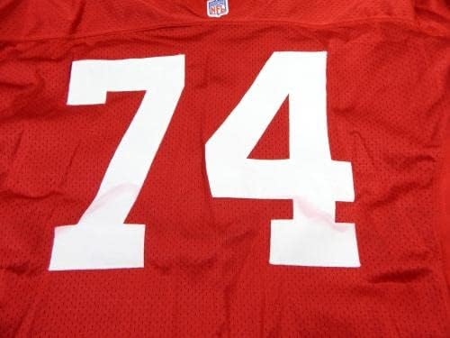 1995 San Francisco 49ers Steve Wallace 74 Igra izdana Crveni dres 52 DP26908 - Neposredna NFL igra Rabljeni dresovi