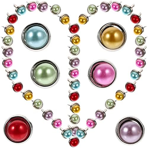 DEWACC DIY zanati Mini Brads Pričvršćivači papira 100pcs Metal Pastel Brads Pearl Dizajn za papir zanata DIY žigosanje Scrapbooking