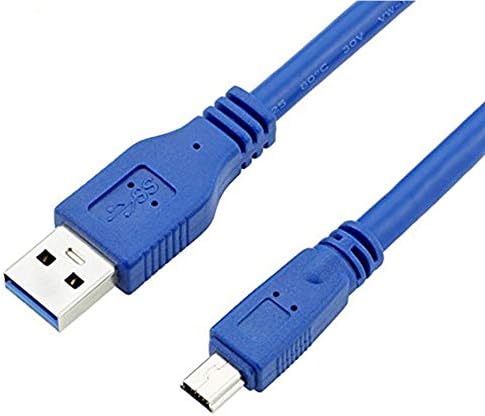 Bluwee USB 3.0 plavi okrugli kabl-Tip A-muški do Mini B 10 - pinski muški kabl - 0.3 metar-okrugli plavi kabl