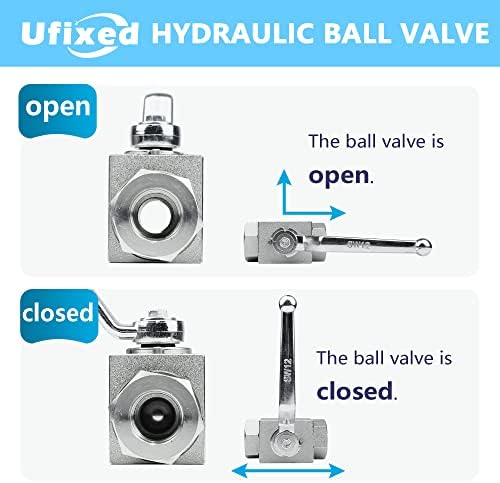 Ufixed hidraulični kuglasti ventil 2 puta 3/4 inča NPT ženski Hidraulični ventil 4550 PSI za zatvaranje kuglastog ventila visokog