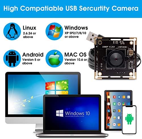 SVPRO 3.7mm Pinhole objektiv USB fotoaparat Modul ploča 1080p Full HD, Sony IMX323 USB fotoaparat sa mikrofonom, 0,01lux s niskim