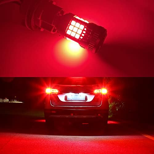 Teguangmei 7443 7444na LED CANBUS kočnica žarulja, super svijetla crvena 2640LM 26W Nema hiper bljeskalice W / Turbo ventilator, 3030