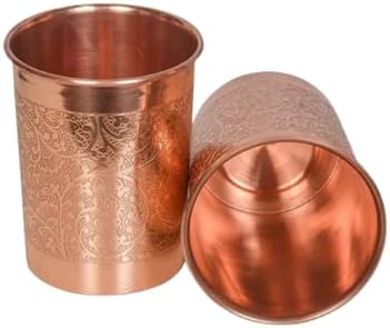 Copper Meena Glass Set Drinkware & Serveware Copper Glass Set sa Ayurvedski zdravlje Yoga prednosti dizajn za Home Decor dekorativni