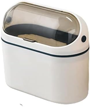 SMLJLQ Mini kanta za smeće sa poklopcem Mini korpa za otpad za radnu površinu mala Kancelarijska Radna ploča kanta za smeće može se