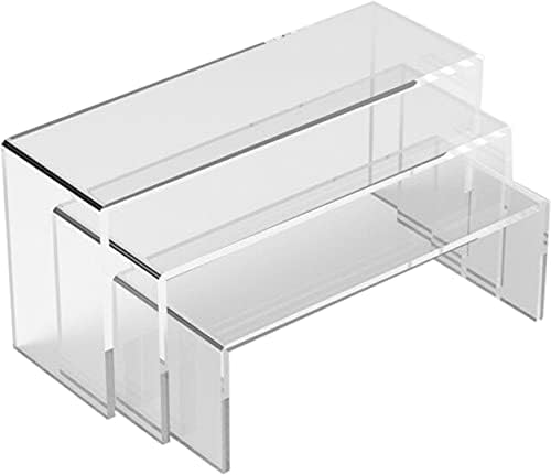 ChezMax 3 sloj u oblik display Riser akril dvostrani stoni displej polica merdevine stalak Cupcake Stand kozmetički izlog za Organizator