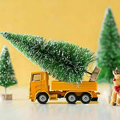 Aoof Mini Slatko božićno drvce, borovo drvo, snježna drva, ukras umjetna radna površina božićno drvce