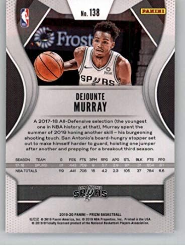 2019-20 Panini Prizm 138 Dejounte Murray San Antonio Spurs NBA košarkaška trgovačka kartica