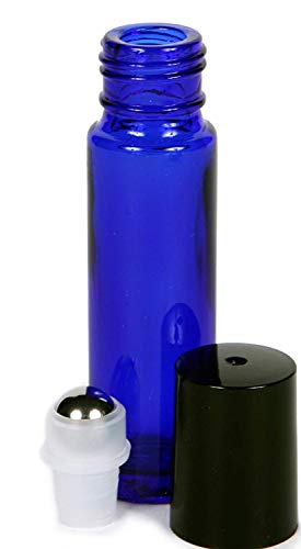Global, 24, kobaltni plavi, 10 ml boca za staklene role sa nehrđajućim čeličnim valjkama. Uključene su 3-3 ml kapuljača