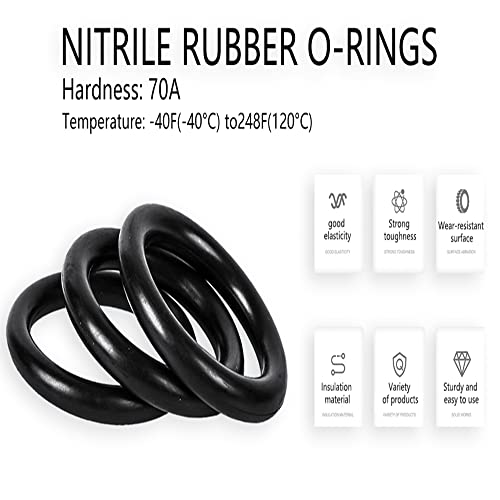 Othmro 20kom nitrilne gumene o-prstenove, 2mm žice prečnika 46mm od metričkog zaptivanja nitrilne NBR gumene podloške za zaptivanje