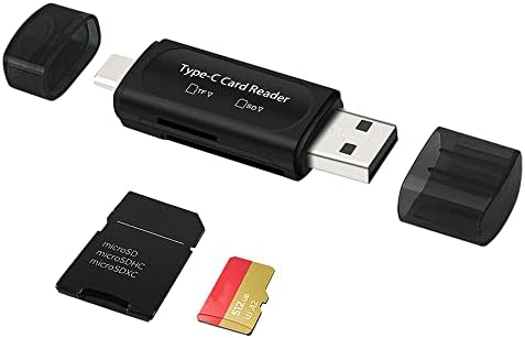 Leizhan USB micro SD čitač kartica, 4u1 Tip C/USB a na SD/Micro SD/SDXC/SDHC Adapter kartica, čitač memorijskih kartica sa dvostrukim