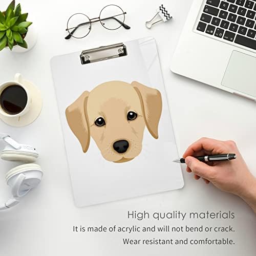 Clipboard Labrador Retriver Puppy Hangable Clipboards Plastic Clipboards slatki prilagođeni uzorak A4 standardne veličine 9 x 12.5 sa Uvlačivom metalnom zlatnom kopčom za učionicu Žene Muškarci