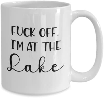 Lake Life Mug odjebi im na jezeru Funny ribolov Kampiranje planinarenje otvorenom Lover rođendan Božić ideje za tatu Deda 11 ili 15