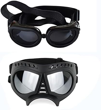 Uživanje u 2 paketa Male naočare za pse protiv UV-uVljećih sunčanih naočala Soft Pet motociklisti naočale za maglu otporne na vjetrootporne