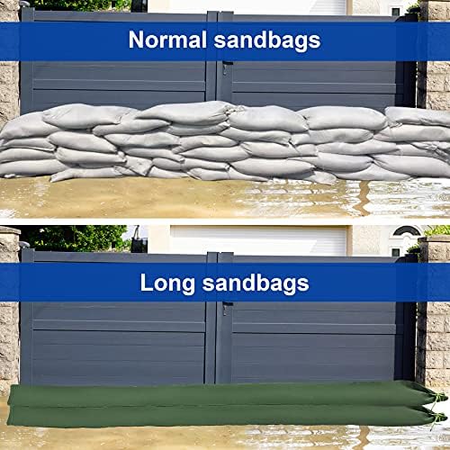 3 kom barijera za poplavnu vodu Sandbags Long Canvas Sandbags zaštita od poplava zgusnute vreće za pijesak za višekratnu upotrebu-barijera