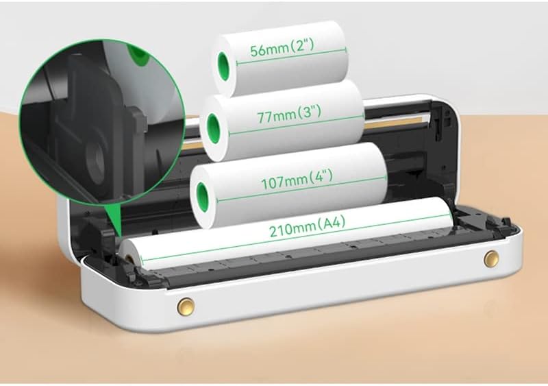 LUKEO papirni štampač prijenosni USB štampač za termički prenos podrška za mobilni štampač pametnog telefona
