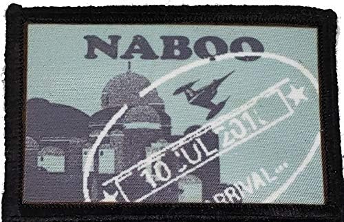 Star Wars Naboo Passport Stamp Morale Patch. 2x3 Kuka i loop flaster. Izrađen u SAD-u