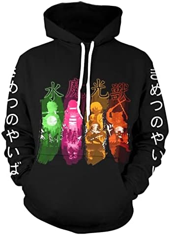 Rafigurante 3D Anime Hoodie Muške žene Dukserice Unisex Dugi rukav Pocket Hoodeie