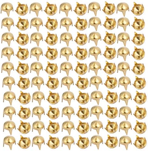 Aexit 100pcs 5mm Početna Hardver Istekljeni dizajn papir Brad Gold Tone za Scrapbooking Diy Craft Model: 80as582qo268