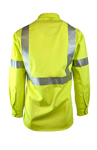 Lapco FR IHV7C3 3xl Lon pamuk uniformu košulju, kapacitet, obim, pamuk, 3x-veliki dugo, Hi / Vis žuta (