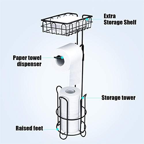 HTQZW Evropski stalak od željeznog metala držač ručnika za papir toaletno tkivo Organizator stalak vertikalna ostava kućna kuhinja