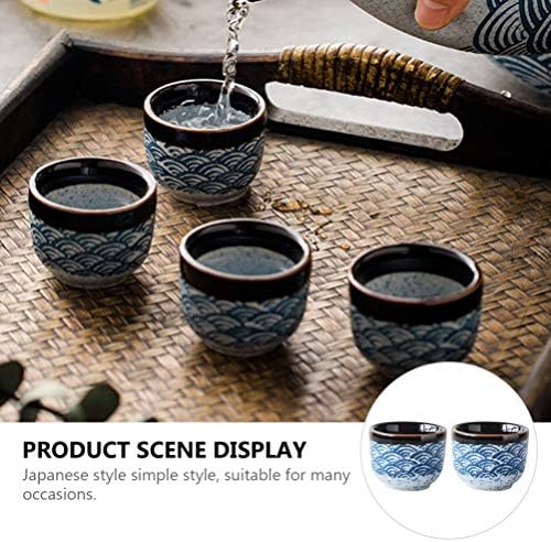Doitool Tradicionalni sake Set 2pcs Sake Cups Japanski keramički čajni čajevi porcelni kineski čajni čajevi keramički klasični pisnica